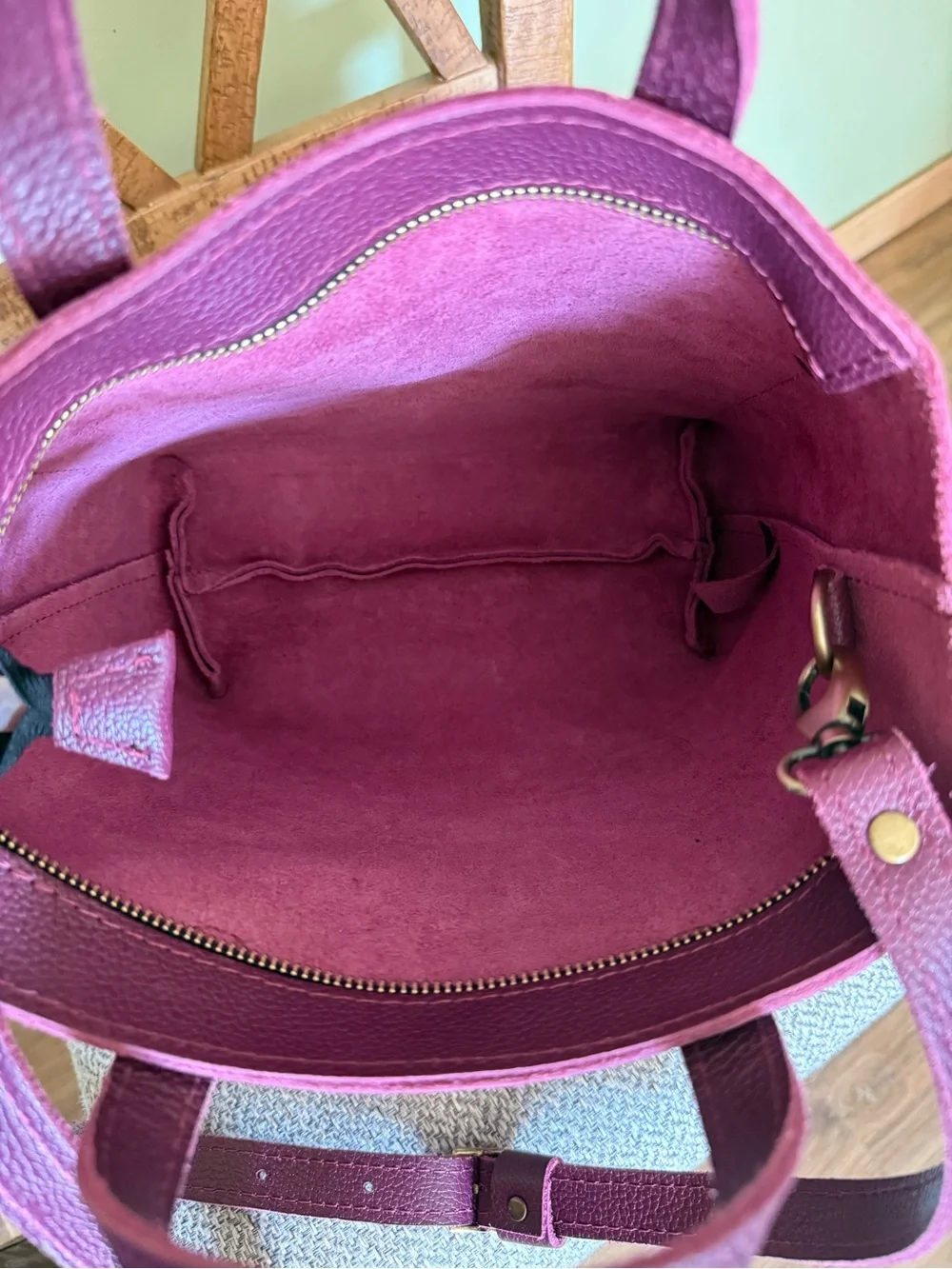 BNNU Portland Leather Zippered Mini Crossbody - Violet Moon